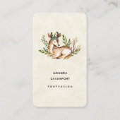 Hübsche Wasserfarben-Hirsche, die Boho ablegen Visitenkarte (Vorderseite)