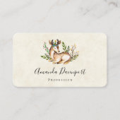 Hübsche Wasserfarben-Hirsche, die Boho ablegen Visitenkarte (Vorderseite)