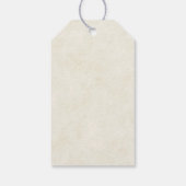 Hübsche Wasserfarben-Hirsche legen Boho zum Geburt Geschenkanhänger (Rückseite)