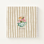 Hübsche Wasserfarben-Künstler-Teebecher Notizblock (Rückseite)