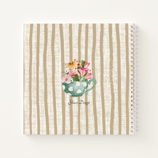 Hübsche Wasserfarben-Künstler-Teebecher Notizblock (Rückseite)