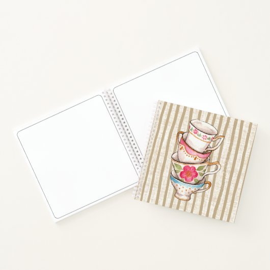 Hübsche Wasserfarben-Künstler-Teebecher Notizblock (Innenseite)