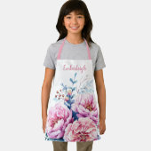 Hübsche Wasserfarben Rosa Blumenzwiebeln Girls Schürze (Insitu)