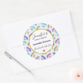 Hübsche Wasserfarben-Schmetterlingsmuster-Seife / Runder Aufkleber (Umschlag)