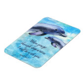 Hübsche Wasserfarbendelfine | Schrift Magnet (Linke Seite)