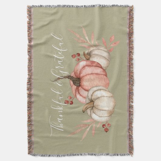 Hübsche Wasserfarbenkürbis Decke (Vorderseite Vertikal)