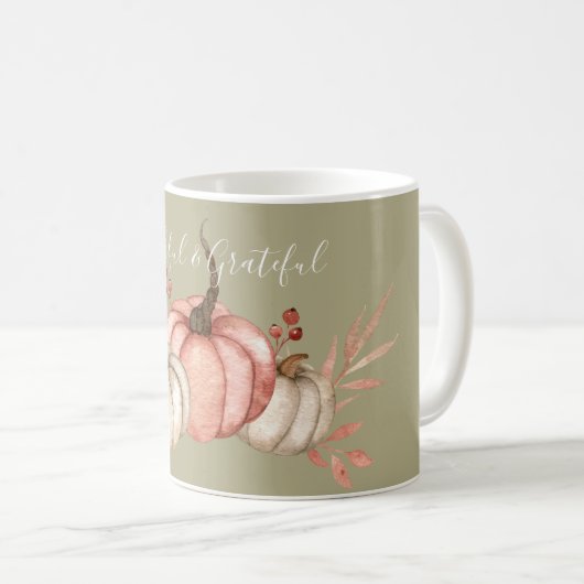Hübsche Wasserfarbenkürbis Kaffeetasse (VorderseiteRechts)
