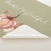 Hübsche Wasserfarbenkürbis Sherpadecke (3/4)