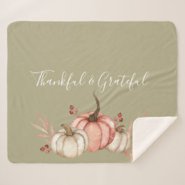 Hübsche Wasserfarbenkürbis Sherpadecke