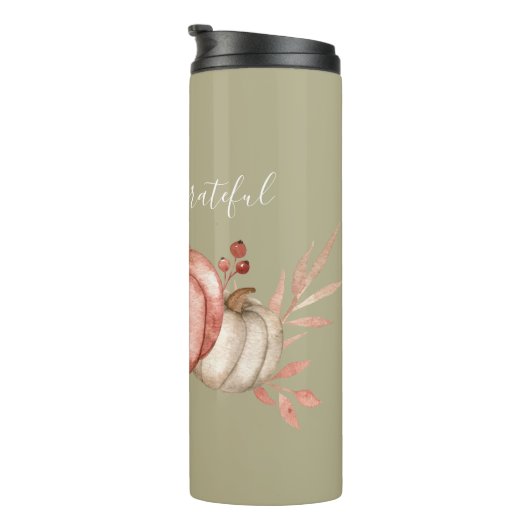 Hübsche Wasserfarbenkürbis Thermosbecher (Nach rechts gedreht)