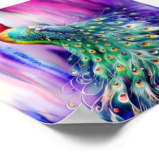 Hübsche Wasserfarbenpfanne Poster (Ecke)