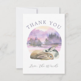 Hübsche Wasserfarbige Kaninchenpaare Dankeskarte