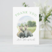 Hübsche Wasserfarbige Kaninchenpaare Dankeskarte (Stehend Vorderseite)