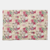 HÜBSCHE WASSERFARBPRÄSENTE UND TEDDY-BÄREN GESCHIRRTUCH (Horizontal)