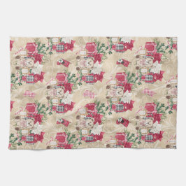 HÜBSCHE WASSERFARBPRÄSENTE UND TEDDY-BÄREN GESCHIRRTUCH