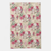 HÜBSCHE WASSERFARBPRÄSENTE UND TEDDY-BÄREN GESCHIRRTUCH (Vertikal)