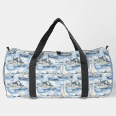 HÜBSCHE WASSERFARBSAILBOOTE DUFFLE BAG (Rückseite)