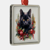 HÜBSCHE WASSERFARBSCHEIBEN KATZE ORNAMENT AUS METALL (Rechts)