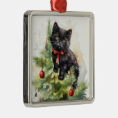 HÜBSCHE WASSERFARBSCHEIBEN KATZE ORNAMENT AUS METALL (Rechts)