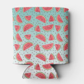 Hübsche Wassermelonen-Scheiben und Samenmuster Dosenkühler (Rückseite)