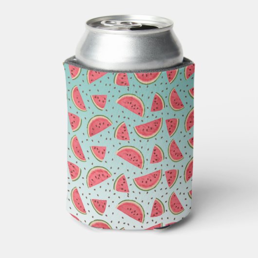 Hübsche Wassermelonen-Scheiben und Samenmuster Dosenkühler (Kanne Rückseite)