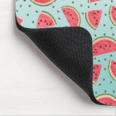 Hübsche Wassermelonen-Scheiben und Samenmuster Mousepad (Ecke)