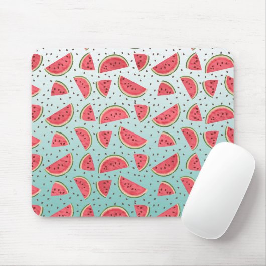 Hübsche Wassermelonen-Scheiben und Samenmuster Mousepad (Mit Mouse)