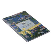 Hübsche Water Lilies Wedding Guest Sign in Noteboo Notizblock (Rechte Seite)