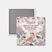 Hübsche Watercolor Bird-Blume Christliche Schrift Magnet (Vorderseite/Rückseite)