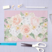 Hübsche Watercolor-Blumenblumenstrauß-Rosa-Rosen Seidenpapier (Handwerk)