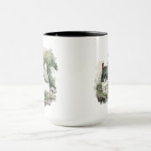HÜBSCHE WATERCOLOR IRISH-HÜTTE TASSE (Zentrum)