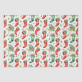 Hübsche Watercolor, Rot und Grün Strümpfe Seidenpapier (Vorderseite)