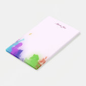 Hübsche Watercolorconfetti-Spritzer-Leinwand Post-it Klebezettel (angewinkelt)