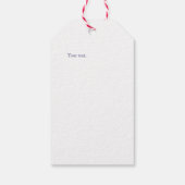 Hübsche Wavevevy Streifen mit lila Blüte für sie Geschenkanhänger (Rückseite)