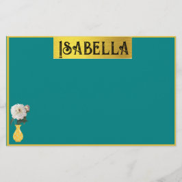 Hübsche weibliche persönliche Stationierung mit Na Briefpapier