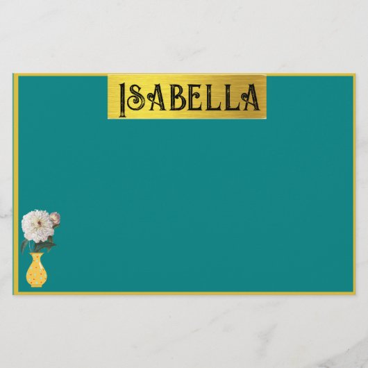 Hübsche weibliche persönliche Stationierung mit Na Briefpapier (Vorderseite)