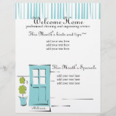 Hübsche weiche blaue Tür Flyer (Vorne)