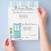 Hübsche weiche blaue Tür Flyer (Hand)