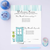 Hübsche weiche blaue Tür Flyer (Einzeln)