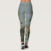 hübsche weiche Farben des Blumenentwurfs Leggings (Rückseite)