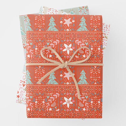 Hübsche Weihnachten Geschenkpapier Set (Beispiel)