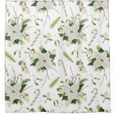 Hübsche Weihnachten mit blumengeschmückter Dekorat Duschvorhang (Vorderseite)