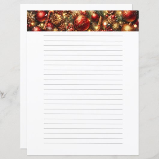 Hübsche Weihnachts-Rot-Dekor-Geschichten (Vorne/Hinten)