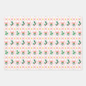 Hübsche Weihnachts-Wasserfarben-Ornamente & Stechp Geschenkpapier Set (Vorderseite 3)