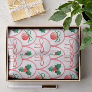 Hübsche Weihnachts-Wasserfarben-Ornamente & Stechp Seidenpapier