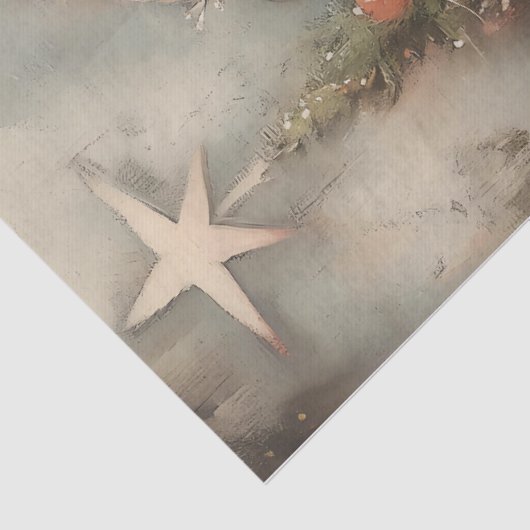 Hübsche Weihnachtsbaumdekoupage Seidenpapier (Detail)