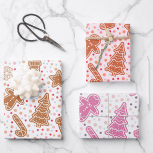 Hübsche Weihnachtsbäume Hört Sterne Weihnachten Geschenkpapier Set