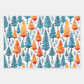 Hübsche Weihnachtsbäume in Wasserfarbe Geschenkpapier Set (Vorderseite)
