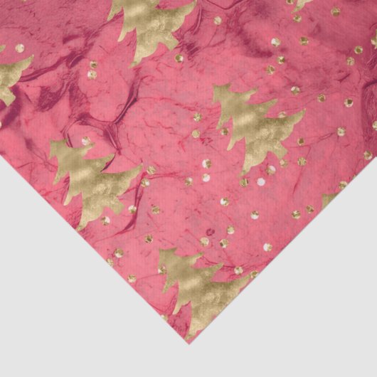 Hübsche Weihnachtsbaumen aus Red Gold Seidenpapier (Detail)