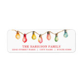 Hübsche Weihnachtsbeleuchtung Rücksendeadressen-Au (Vorne)